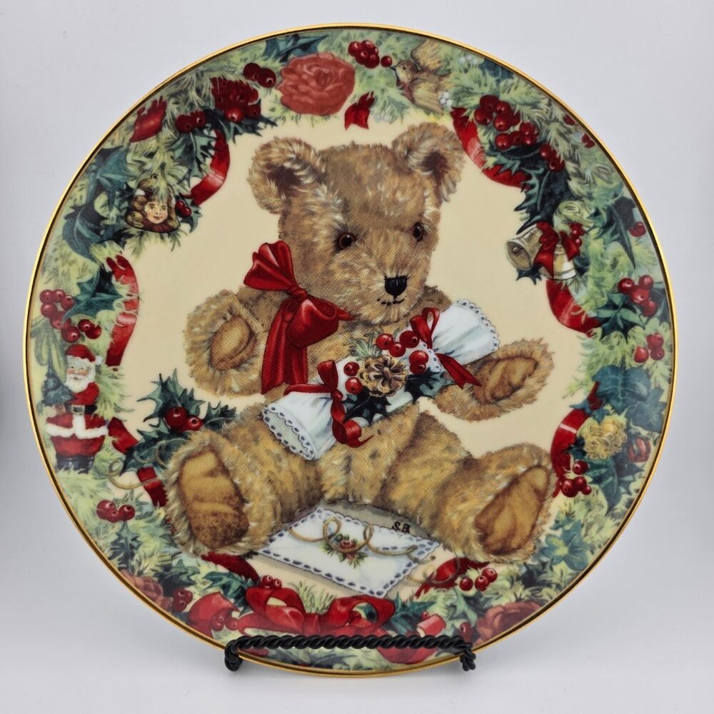 Franklin Mint Limited Teddy's First Christmas by Sarah‎ Bengry Collector Plate